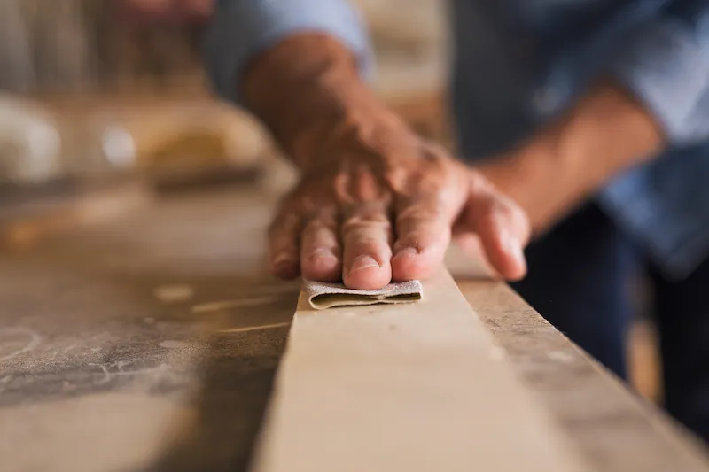 hand sanding