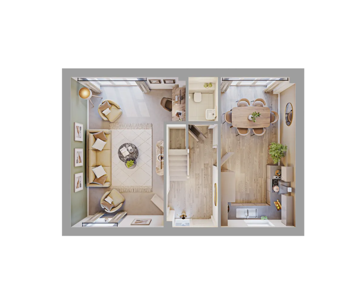 Foxglove 3D render - Ground Floor
